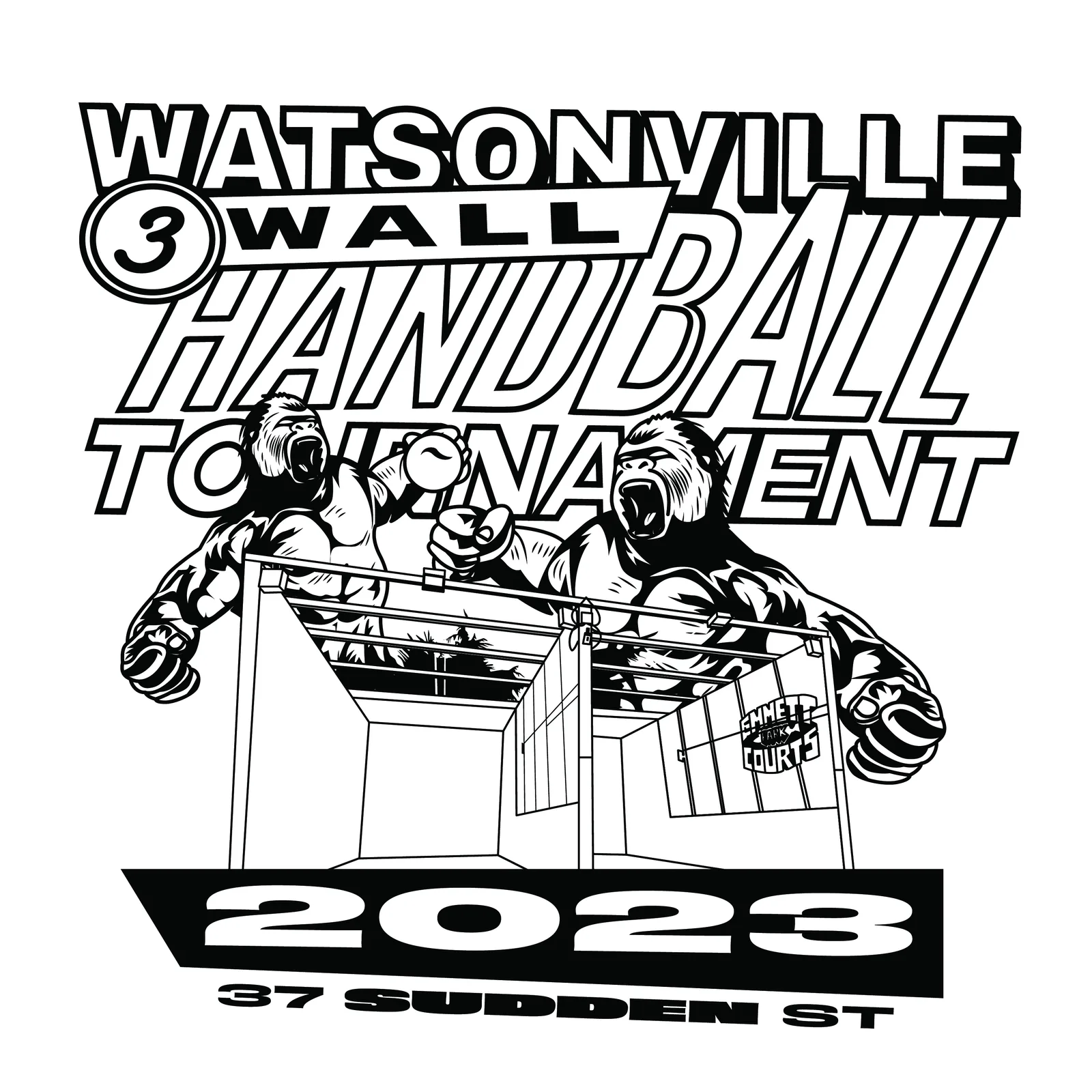 Watsonville 3 Wall Handball Tournament, Poster Design, plate 4 of 10