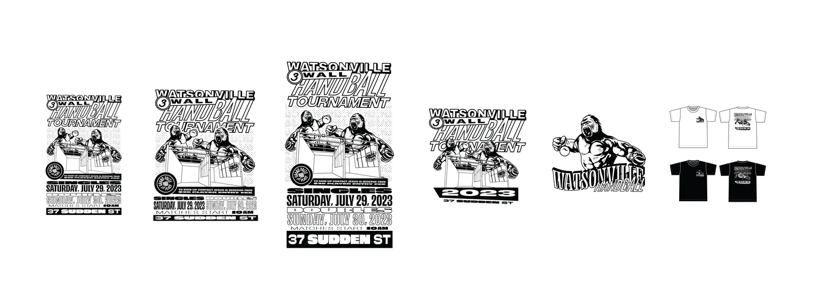 Watsonville 3 Wall Handball Tournament, Poster Design, plate 5 of 10