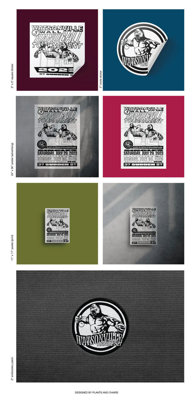 Watsonville 3 Wall Handball Tournament, Poster Design, plate 7 of 10