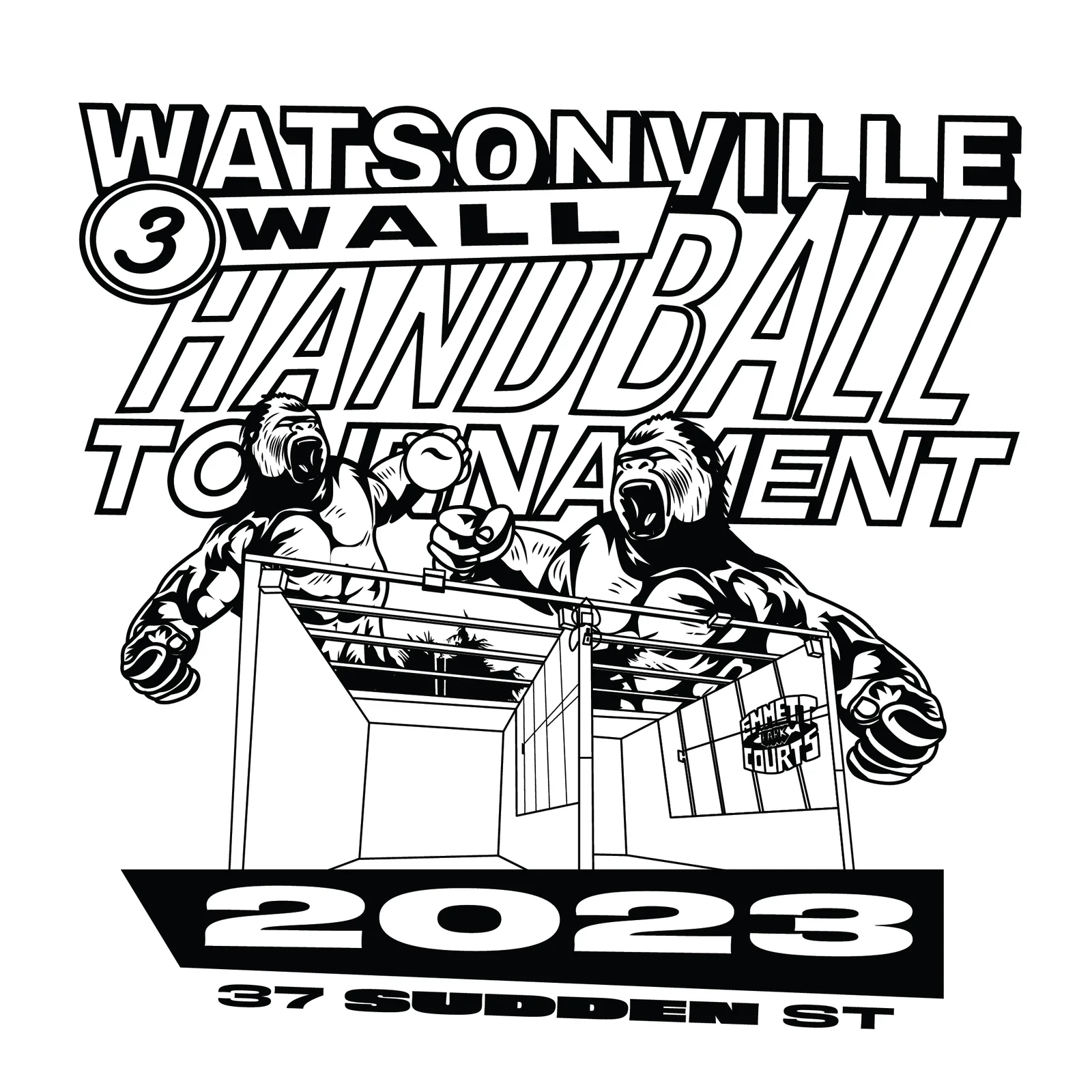 Watsonville 3 Wall Handball Tournament, Poster Design, plate 9 of 10