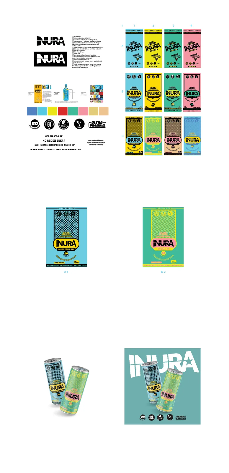 Wellness Drink Label, Packaging Exploration, plate 1 of 3