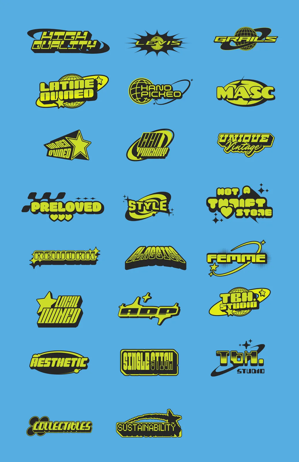 Window Graphics, TBH. STUDIOS, plate 2 of 2